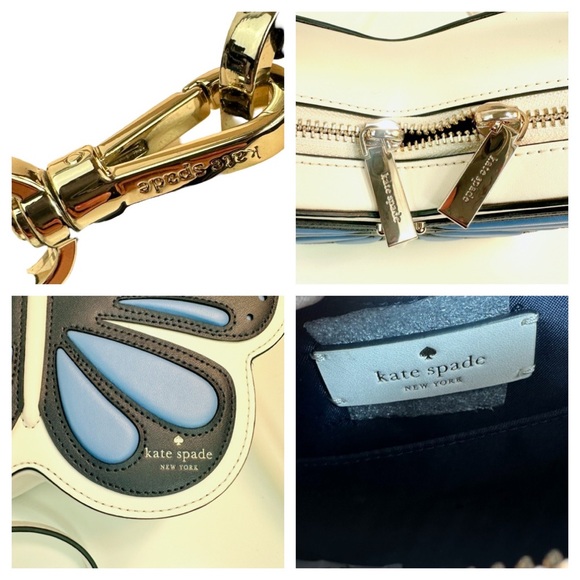 Kate Spade Flutter Fly 3D Butterfly Leather Crossbody In blue multi-color NWOT. - Picture 6 of 16